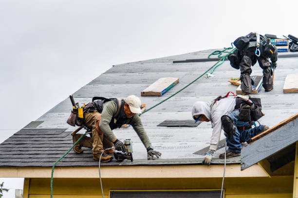 Professional Roofing technician working in Roggen, CO